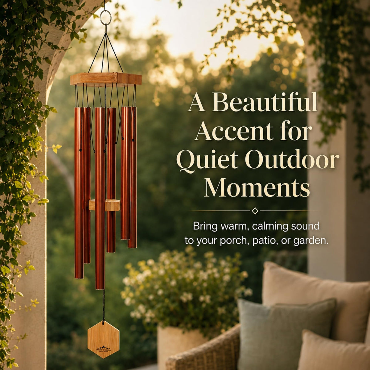 Copper Red Wind Chimes for Outside (29 Inch)