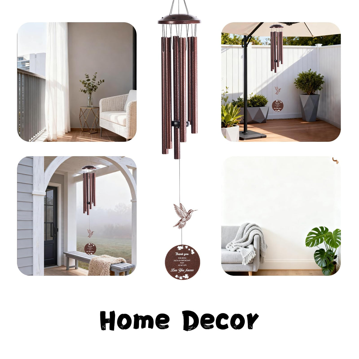 Outdoor Wind Chimes (Brown)