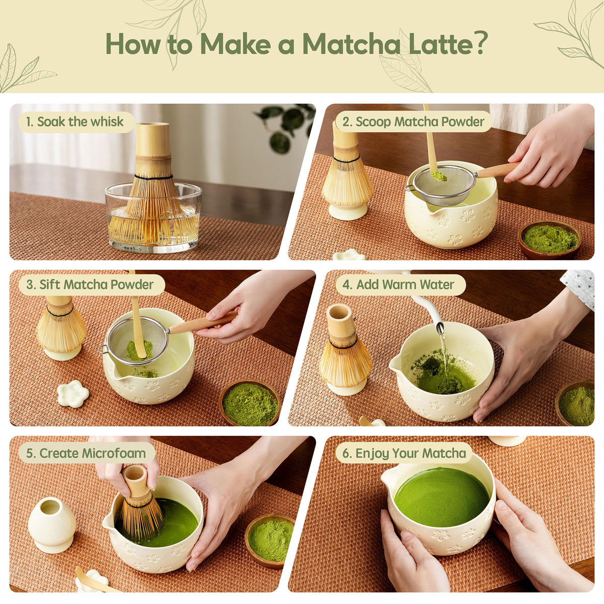 Matcha Whisk Set (Beige)