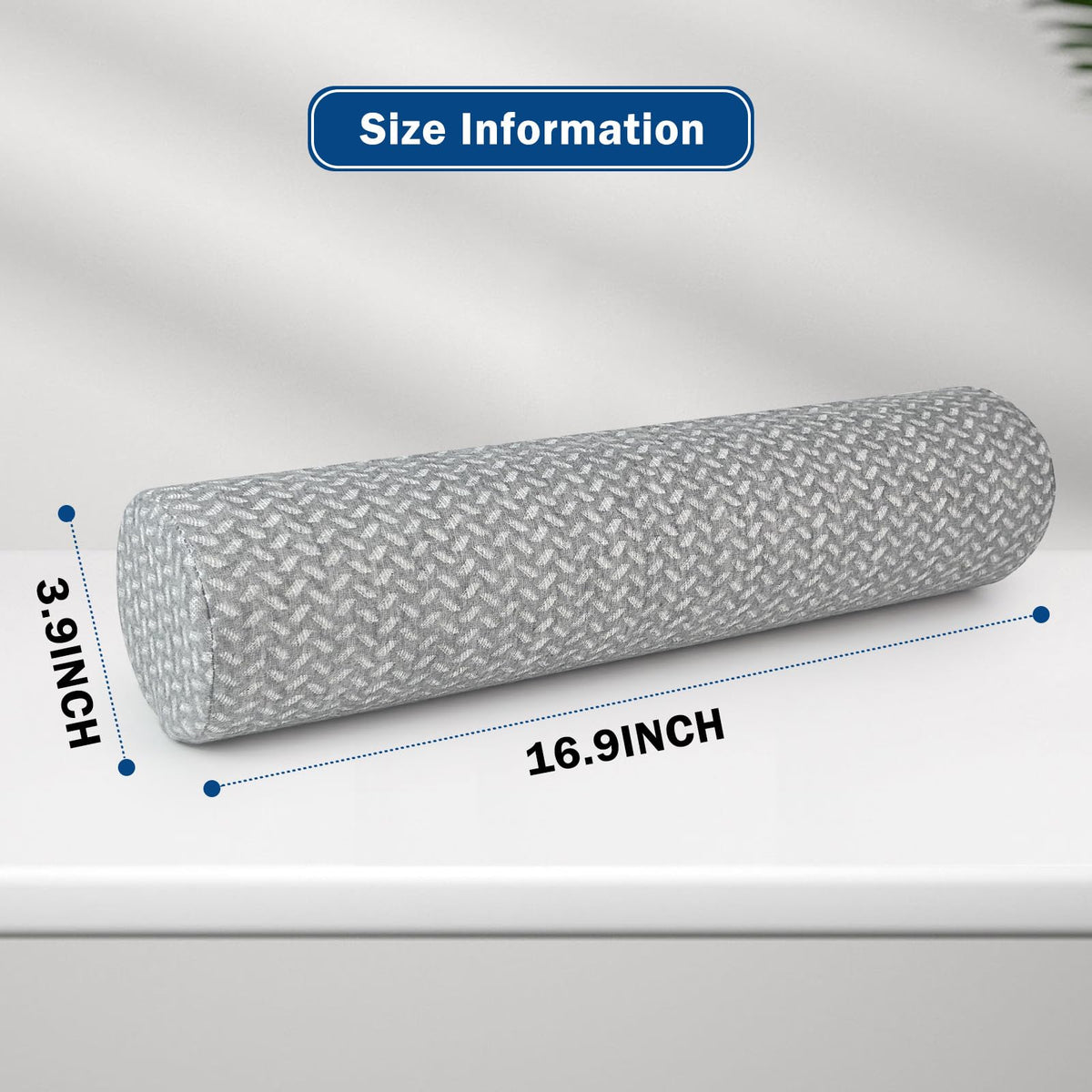 Cervical Neck Roll Pillow (Gray Style 1 / 4inch H X 17inche L)