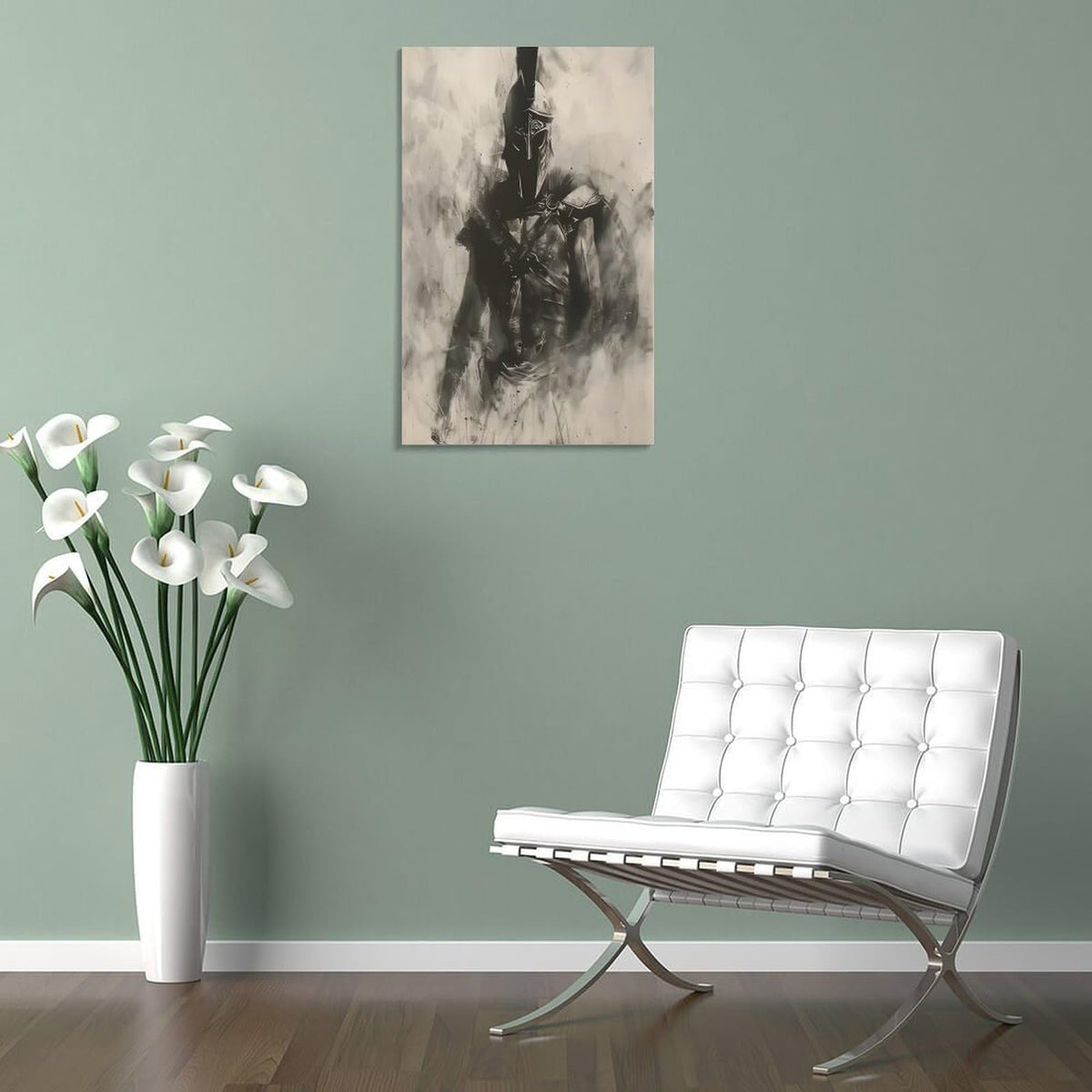 Black White Charcoal Sketch Roman Gladiator Canvas Printing Wall Art Prints Wall Decor Posters Minimalist Scandinavian Bohemian Living Room Bedroom Office Warrior Decor 08x12inch (style-43 / 08x12inch(20x30cm) Frame)