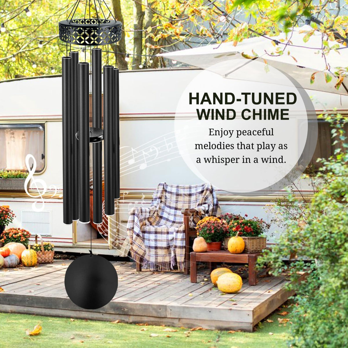 48'' Deep Tone Wind Chimes for Outside (48“-Black-2)