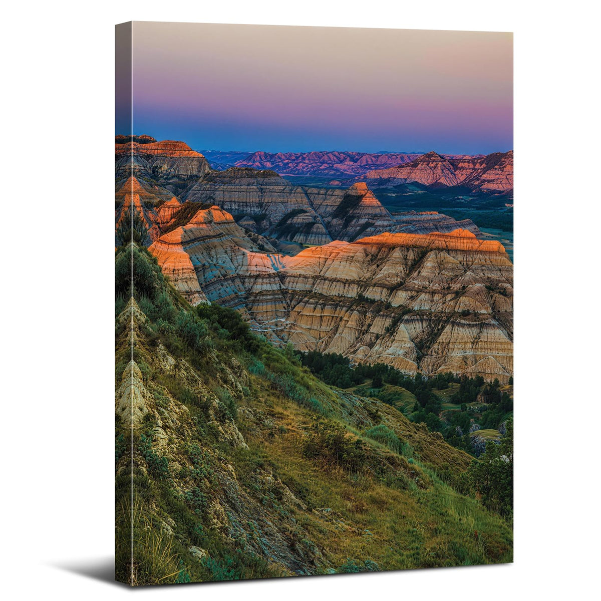 Nature North Dakota Mountain Wall Art Yosemite Sunset Grand Canyon Scenery Wall Pictures for Living Room Office Decor USA National Park Panorama Canvas Posters Artwork Bedroom Home Decorations 24x36" (24"L x 36"W / Nature16)