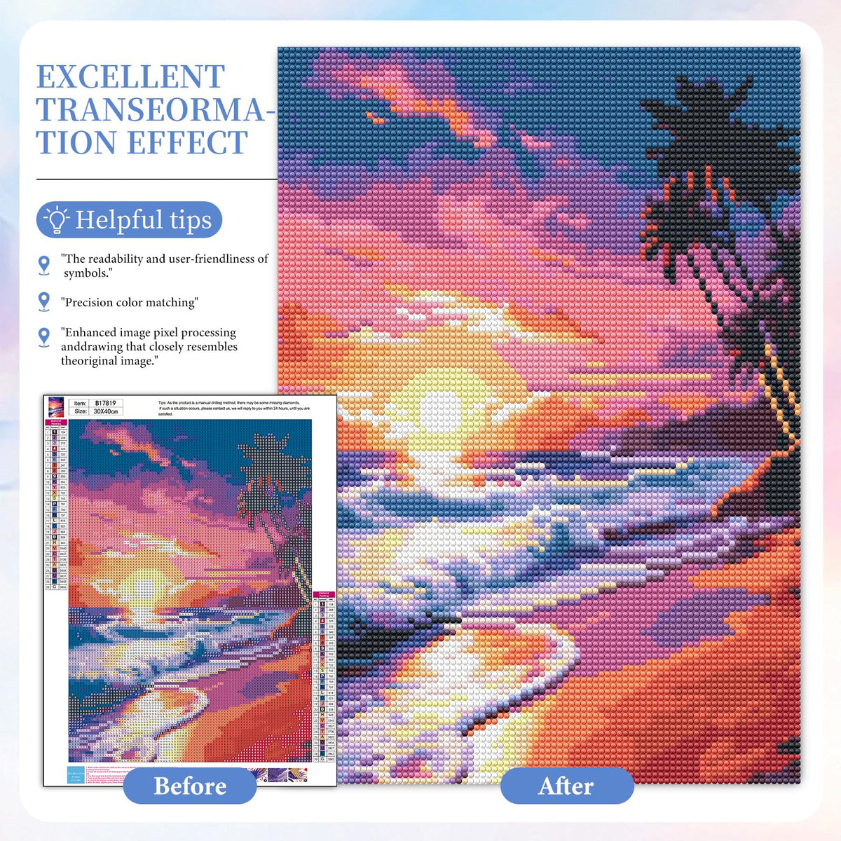 Diamond Art Kits for Adults Beach (LBDP1P05)