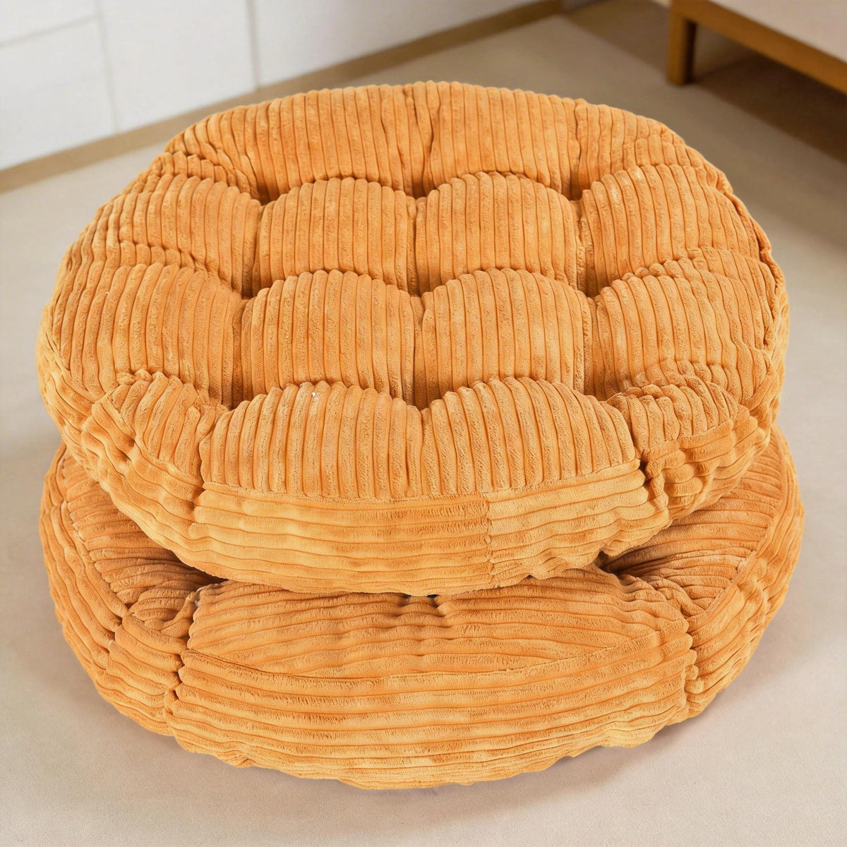 Large Floor Pillow for Adults (Round-orange)