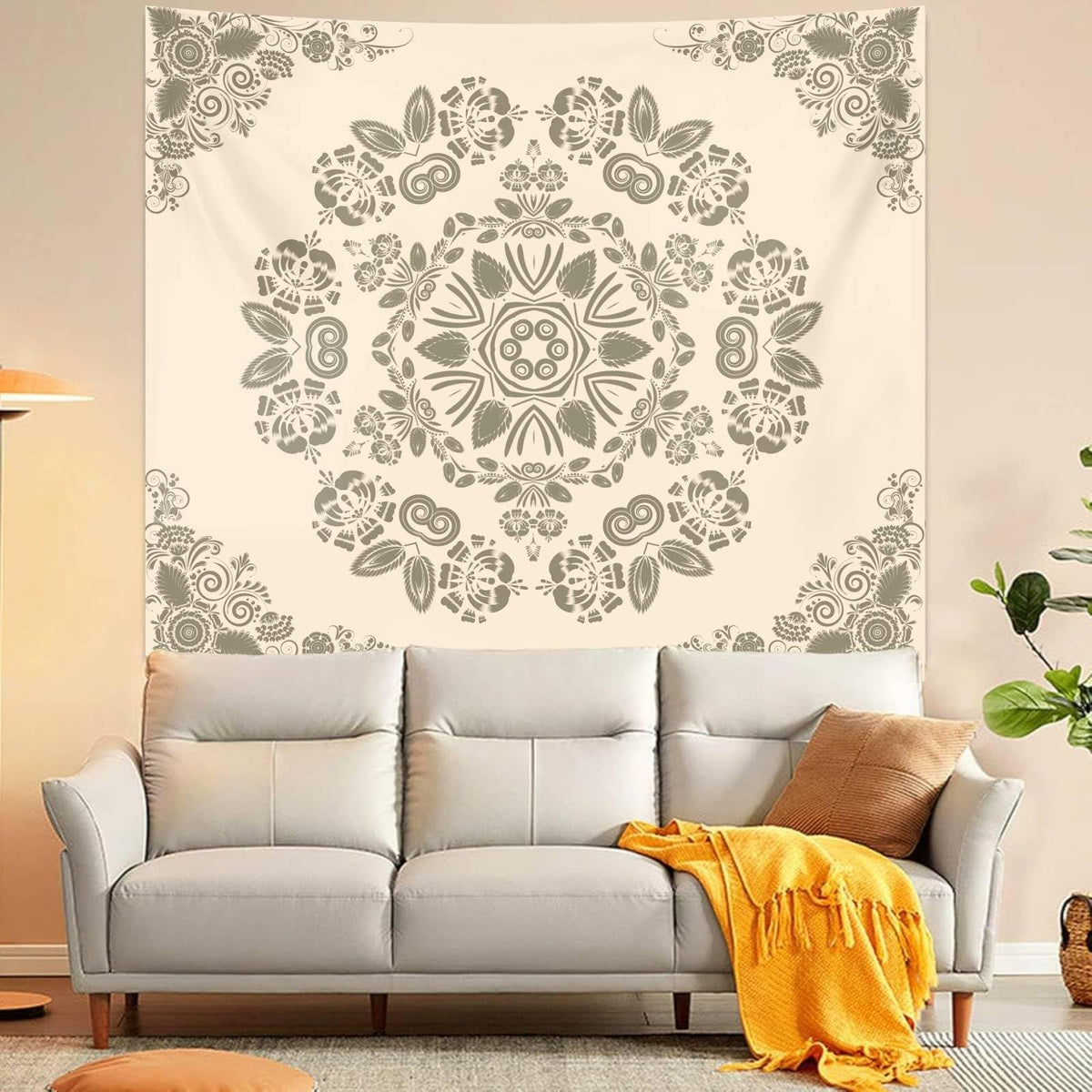 Avinly Boho Mandala Tapestry for Bedroom Aesthetic (Mandala Boho Tapestries / 60"L x 51"W)