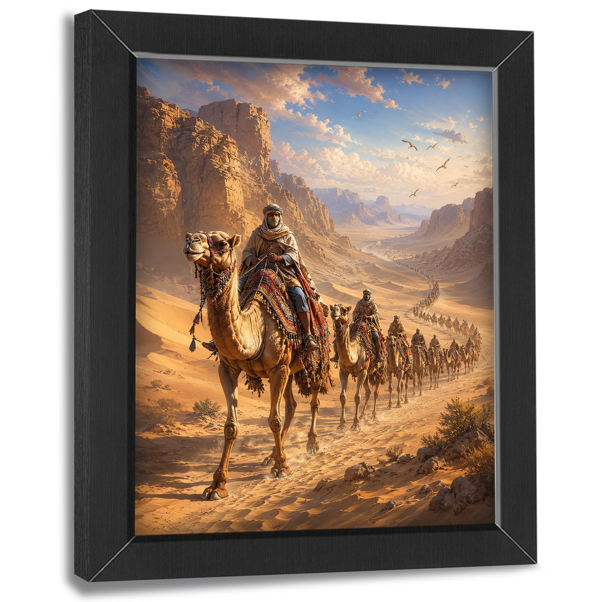 Desert Journey Landscape Decor Wall Art (Wall Art Framed 39 / 24"L x 16"W)