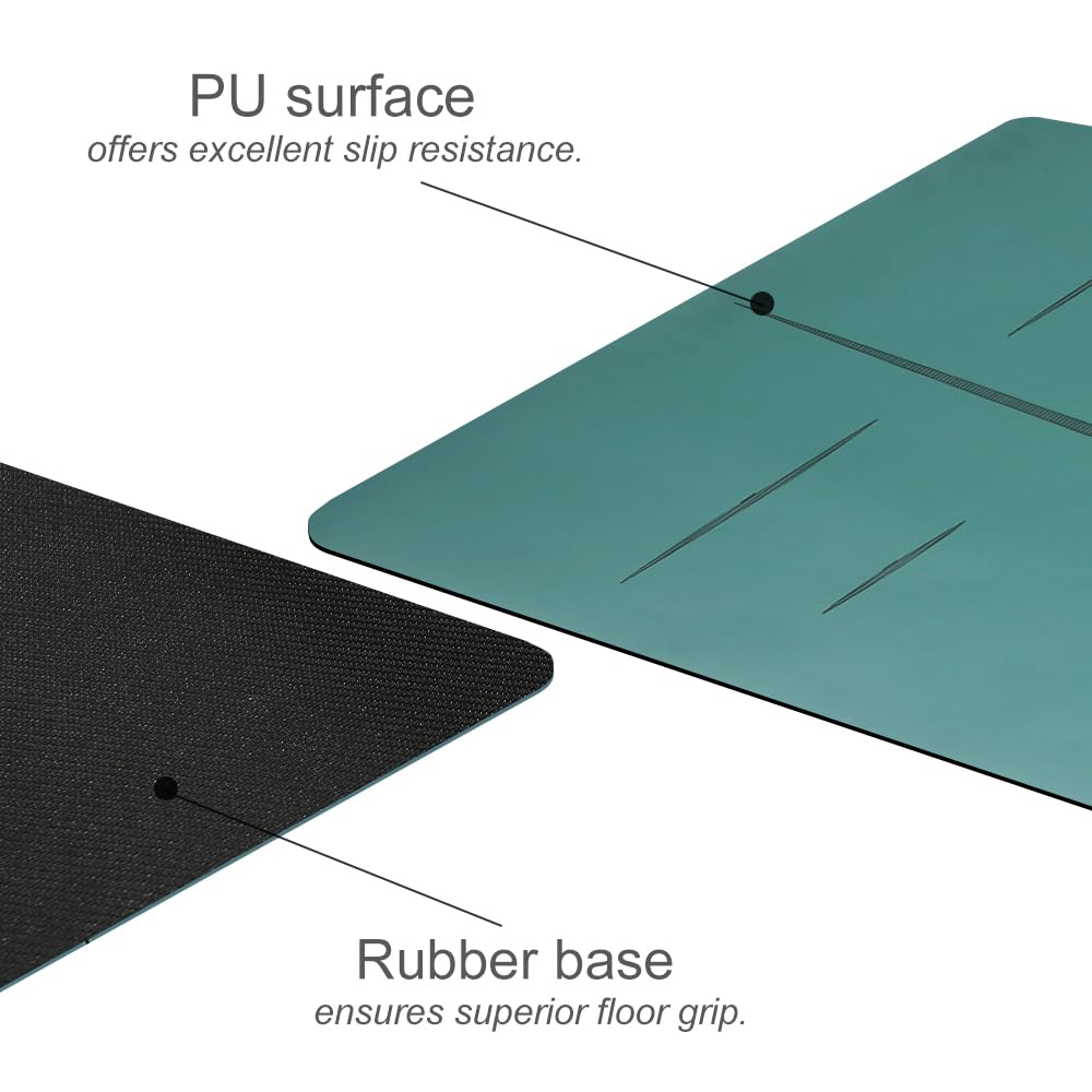 Natural Rubber Yoga Mat (Forest Green)