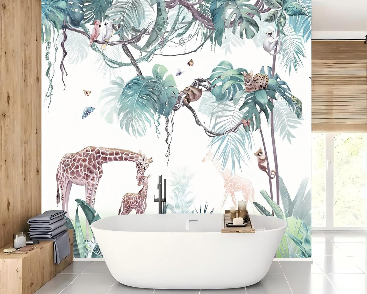 Peel Stick Wall Mural Wallpaper Safari 136"x96" Decor G09 (G09 / 136" x 96")
