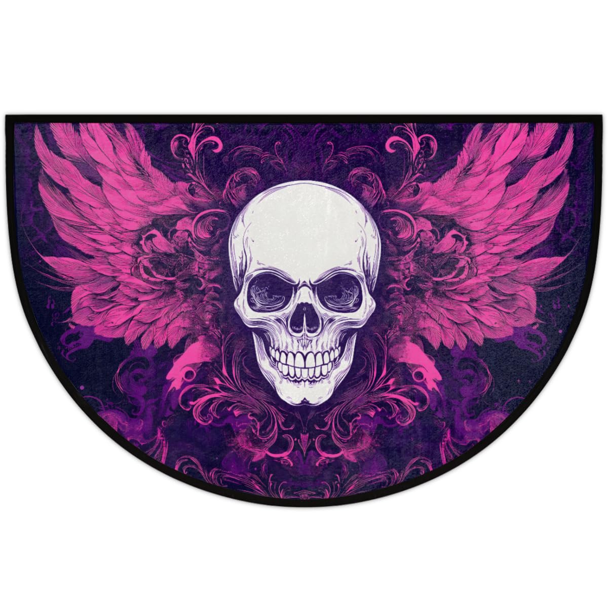 Front Door Mat Indoor Outdoor Entrance (B-25 Gothic Skull)