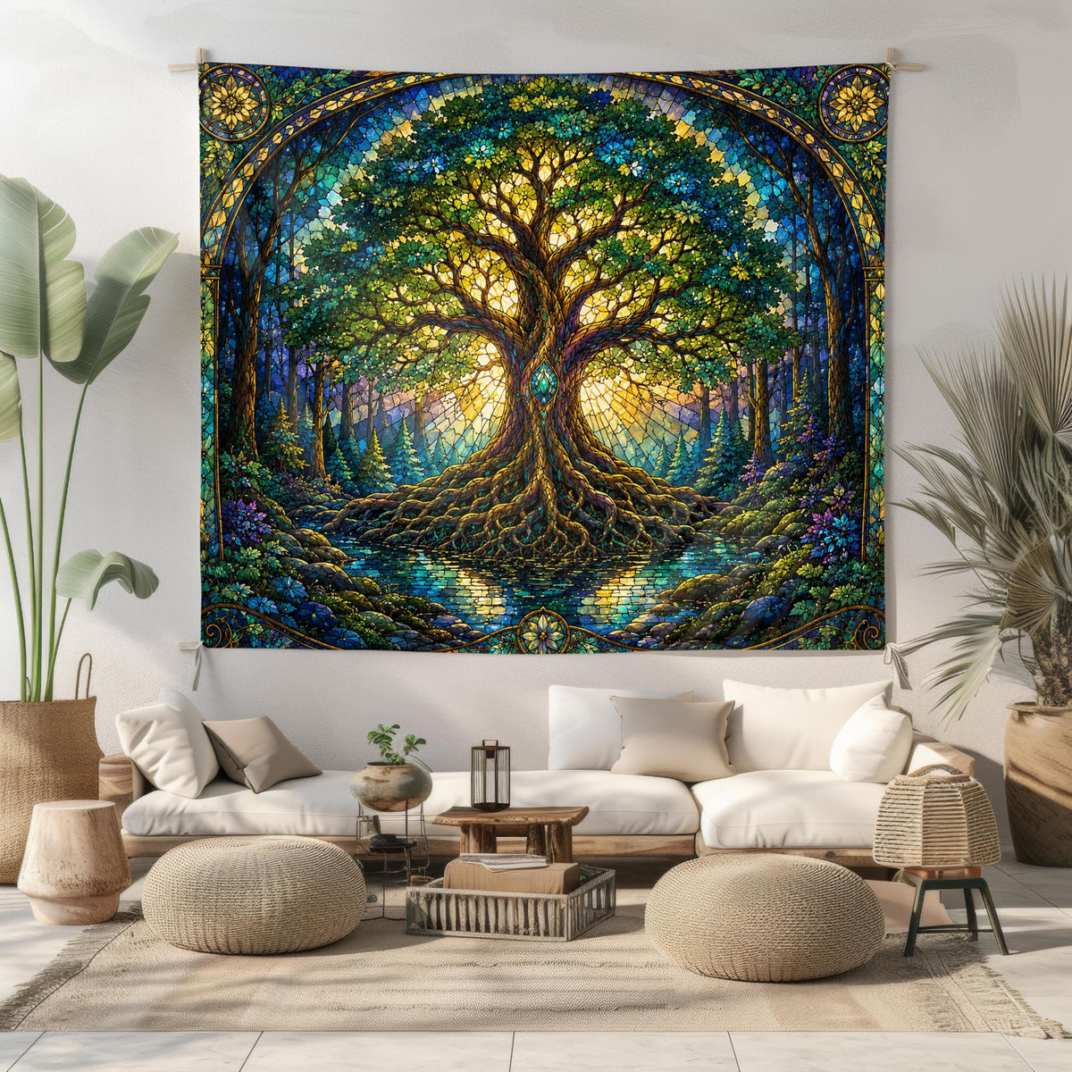 Tree of Life Tapestry 60x50 (Jewel Tree Glow)
