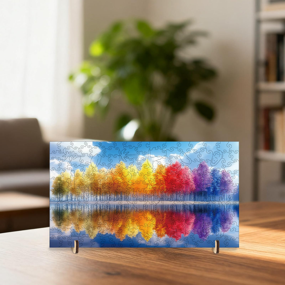 Puzzles for Adults 500 Pieces (Rainbow Lake Tree / 500 pieces)