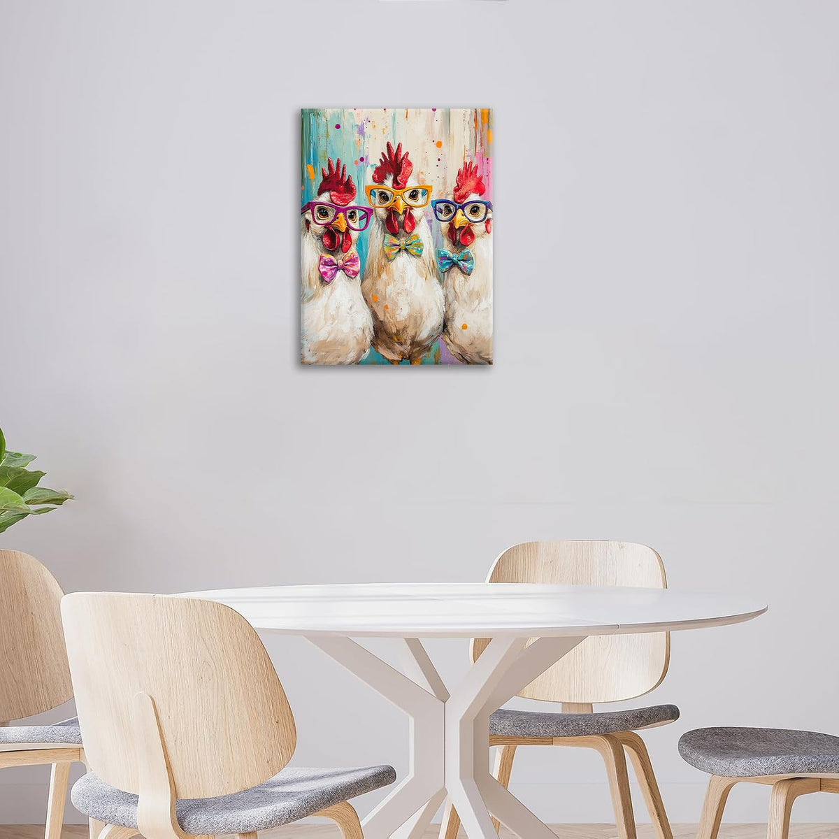 Rooster Wall Art (20"L x 16"W / Funny Rooster)