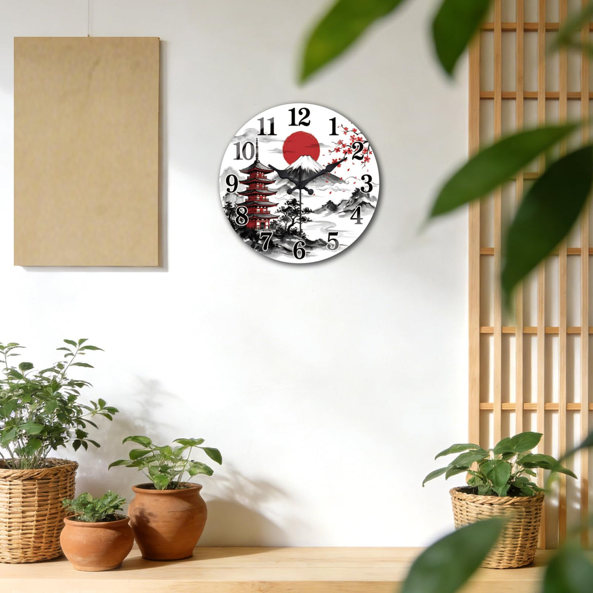 Japanese Scenery Wall Clocks Battery Operated (Japanese Scenery)