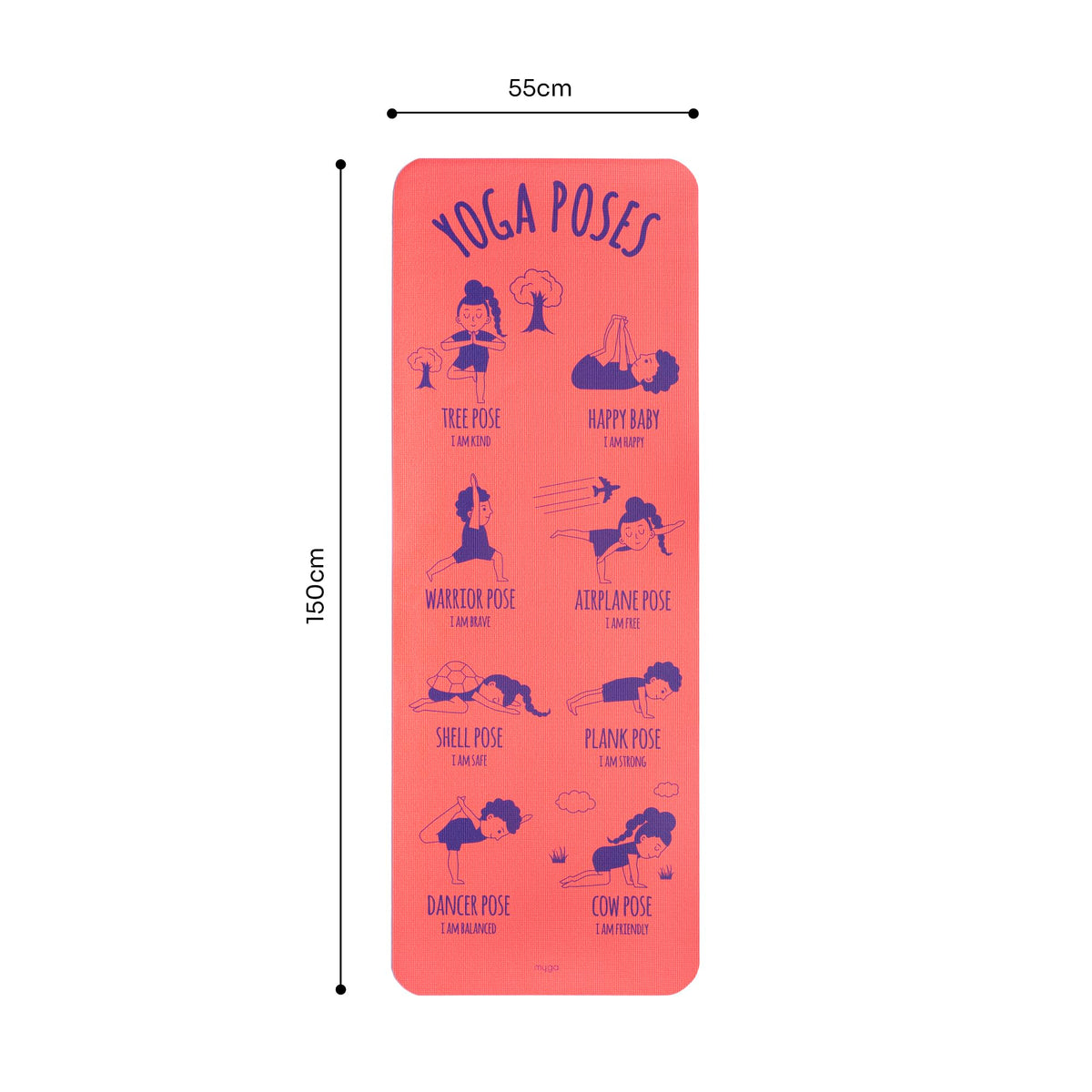 Silk Print Kids Yoga Mat Non (Pose)