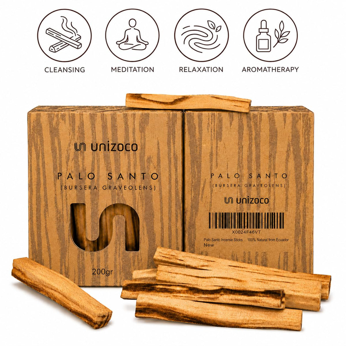 Premium Palo Santo Sticks Bulk 200g (200 grams)