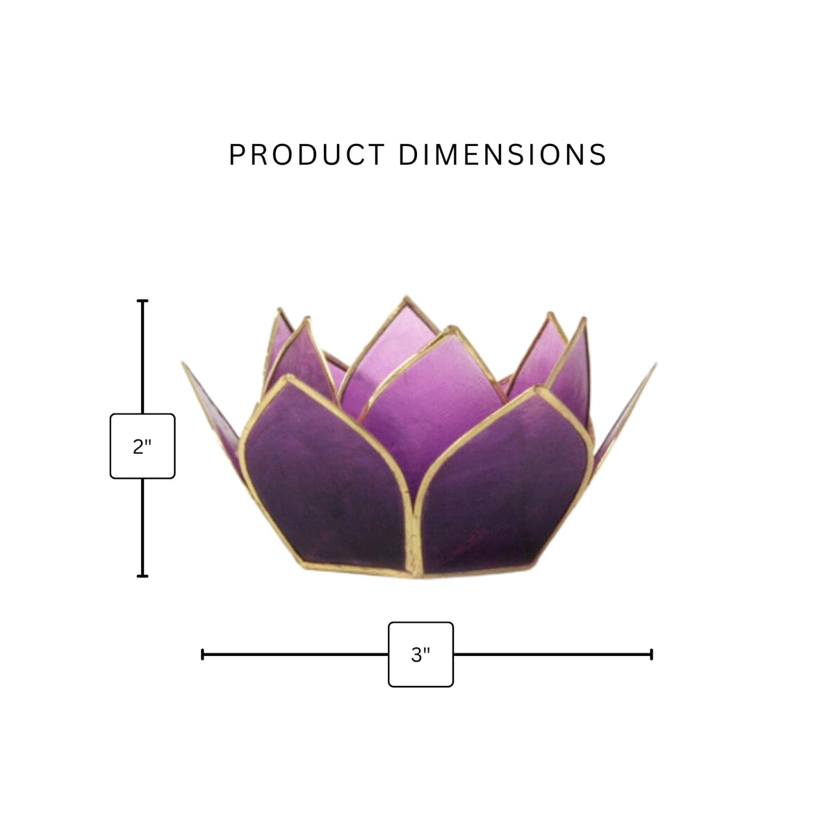 Mini Gemstone Lotus Tealight Holder (Tanzanite / Mini)