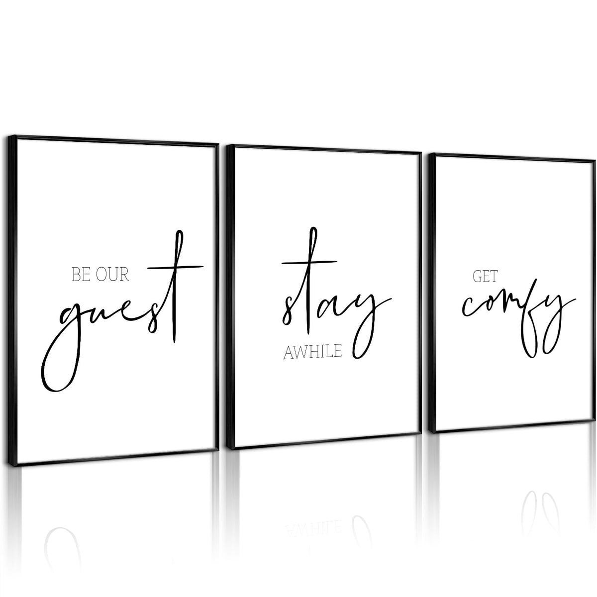 Be Our Guest Wall Decor Guest Room Wall Art Decor Stay Awhile Signs for Home Decor Minimalist Wall Art over the Bed Sign Guest Bedroom Wall Decor Canvas Painting 12x16 Inch (Guest Room Prints / 12x16 Inch Unframed)