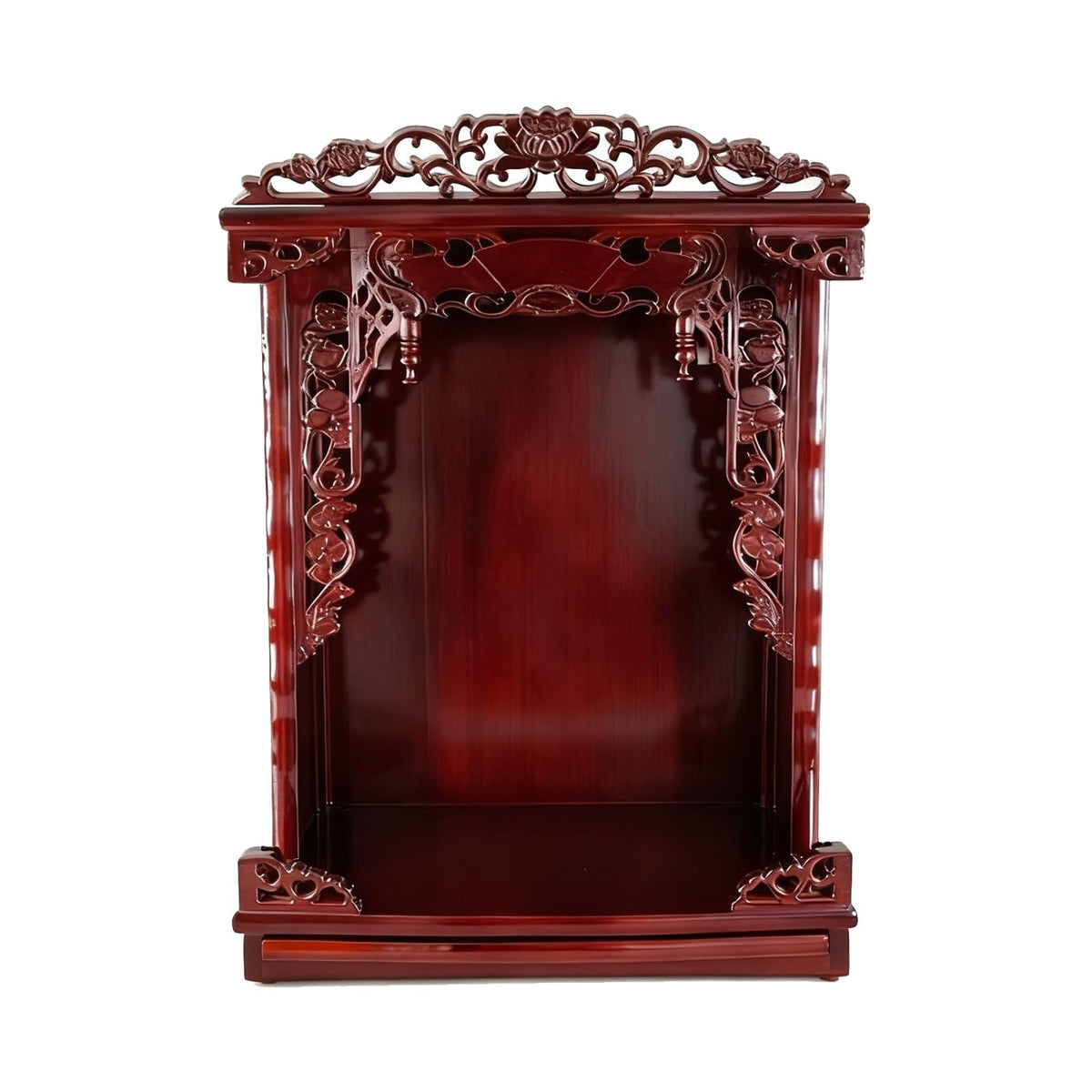 Wall mounted desktop wood buddhist altar (Rosewood / 42cm/16.5in)