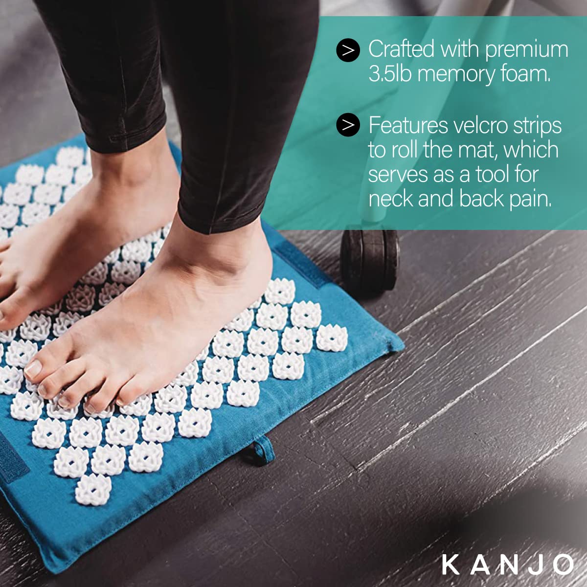 Memory Foam Acupressure Foot Mat (1 Count (Pack of 1))