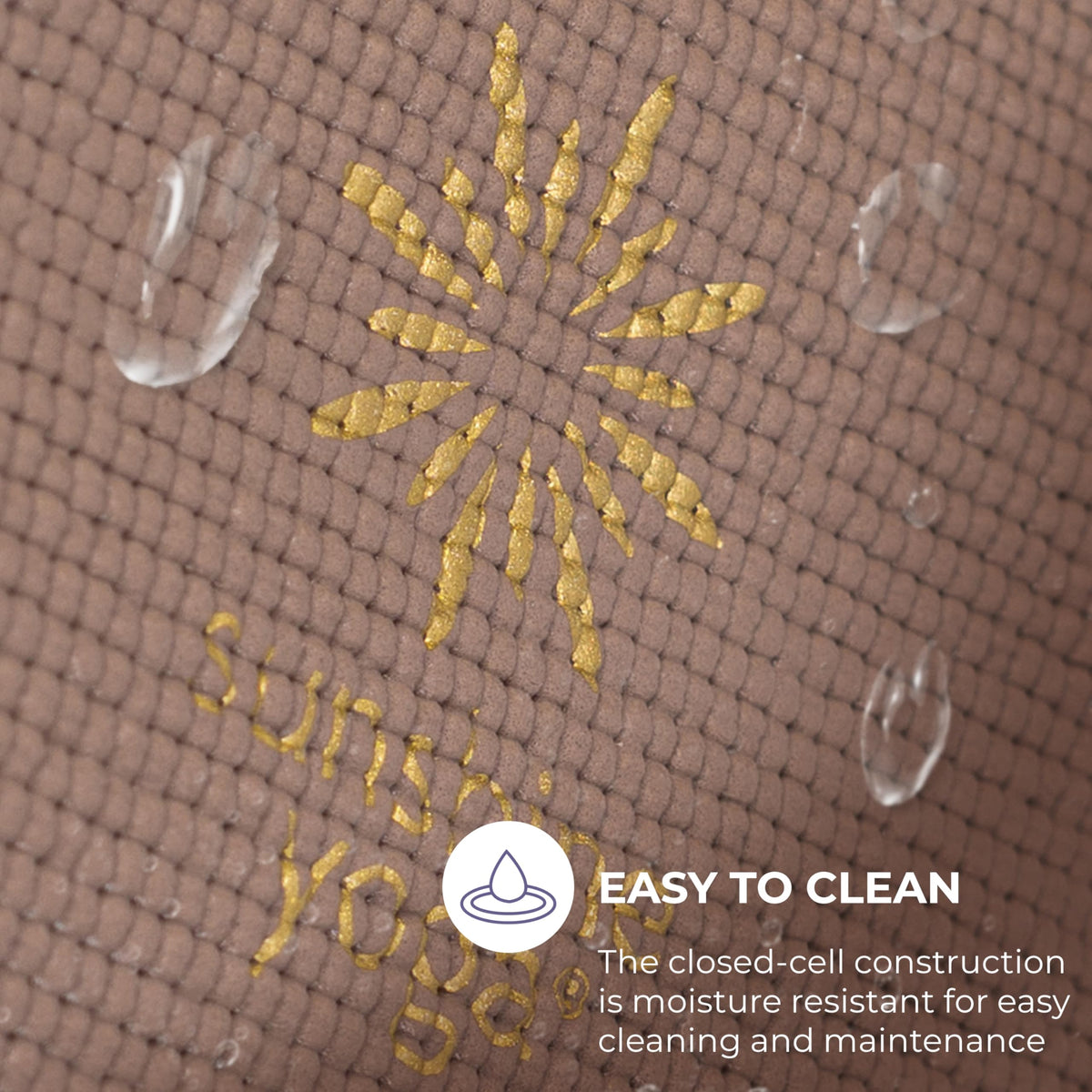 Ascend 6mm Thick Reversible Yoga Mat (Golden Mocha - Printed)