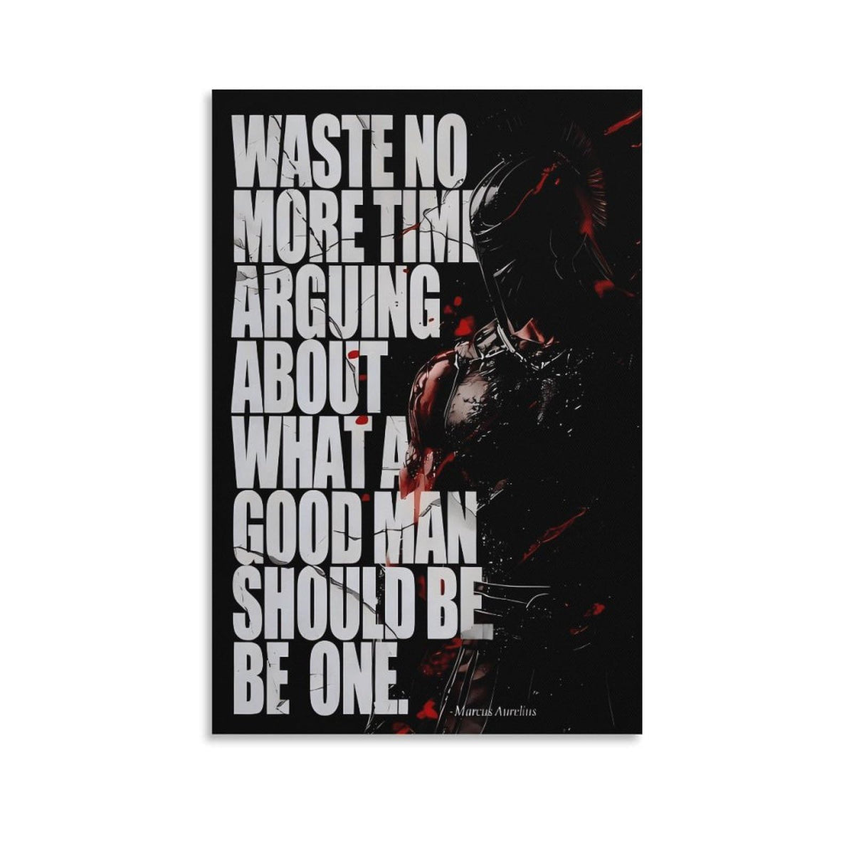 Spartan Marcus Aurelius Quote Canvas Printing Wall Art Prints Wall Decor Posters Red Black Stoic Warrior Motivational Living Room Bedroom Office Gym Philosophy Aesthetic 12x18inch (style-22 / 12x18inch(30x45cm) Unframe)