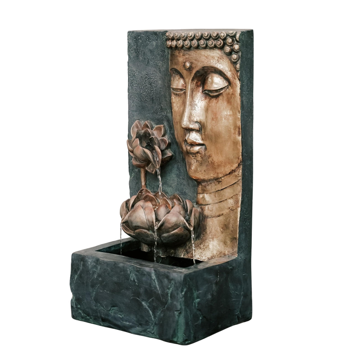 30" H Zen Buddha Face Water Fountain w