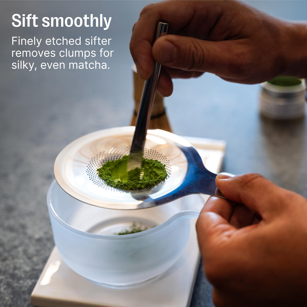 Matcha Set, 6-Piece Ceramic Matcha Bowl Kit with Display Tray (Matte Black)