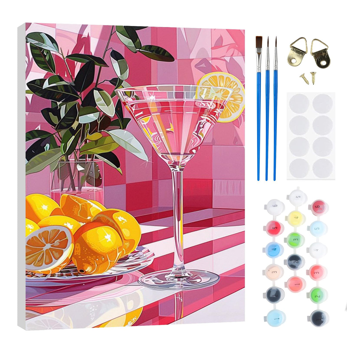Cocktail Framed Paint by Numbers Kit for Adults