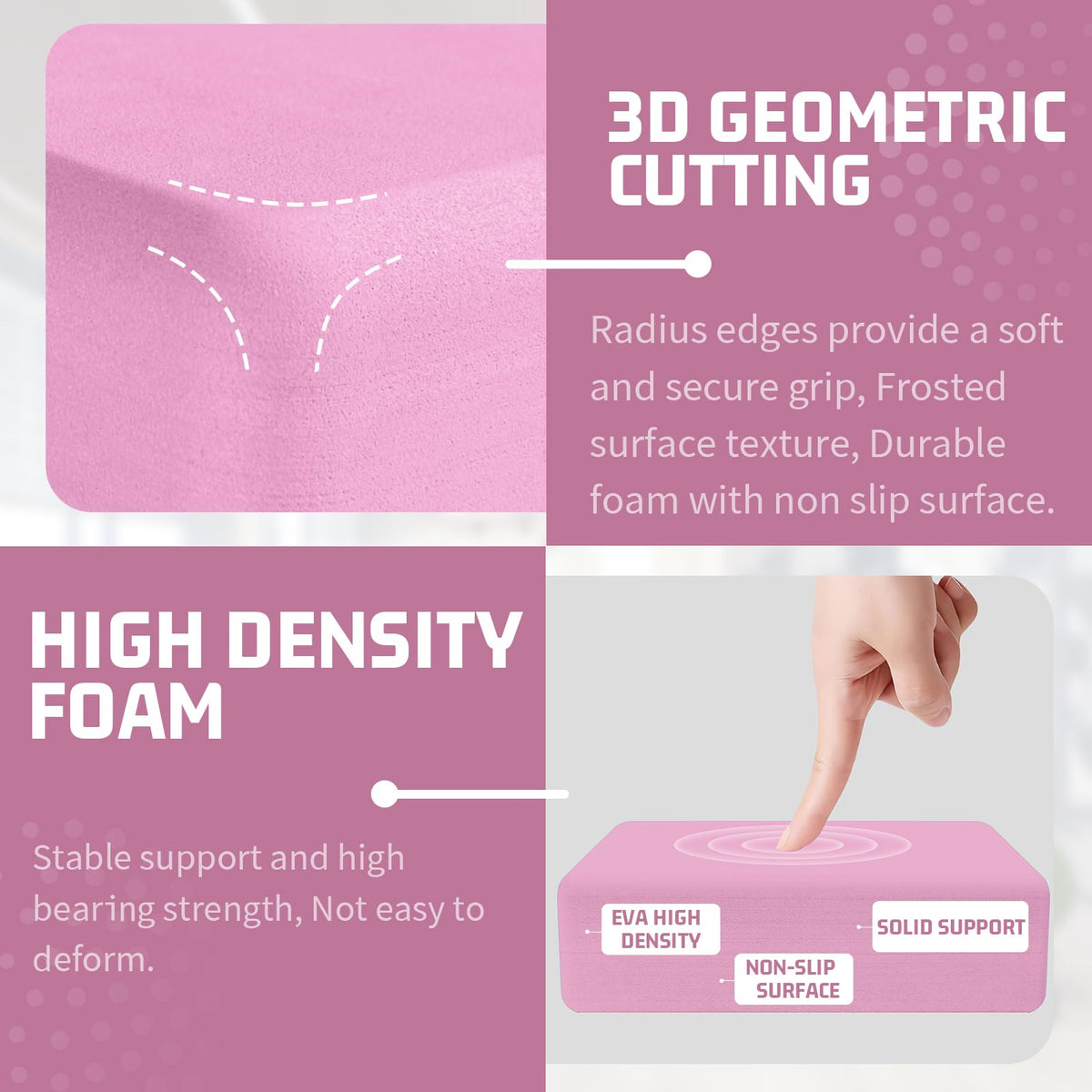 2 Pack Yoga Blocks (Light Pink)