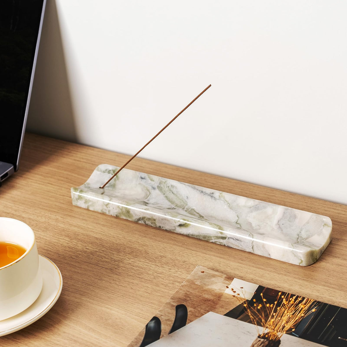 Marble Incense Holder (Bianco Palomino)