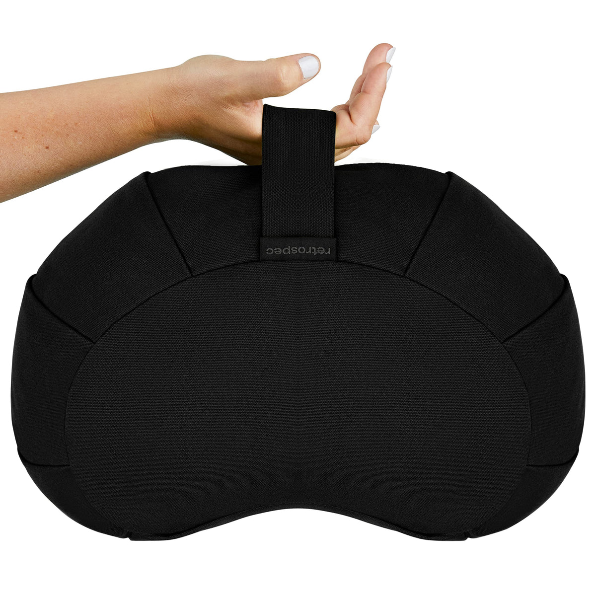 Sedona Meditation Cushion (Black / 1 Count (Pack of 1) / Crescent)