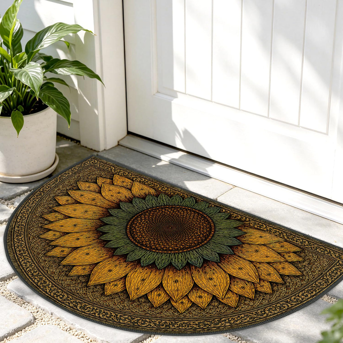 Semicircular Entrance Door Mat 24" x 36" (#59 / 2' x 3' (Semicircular))