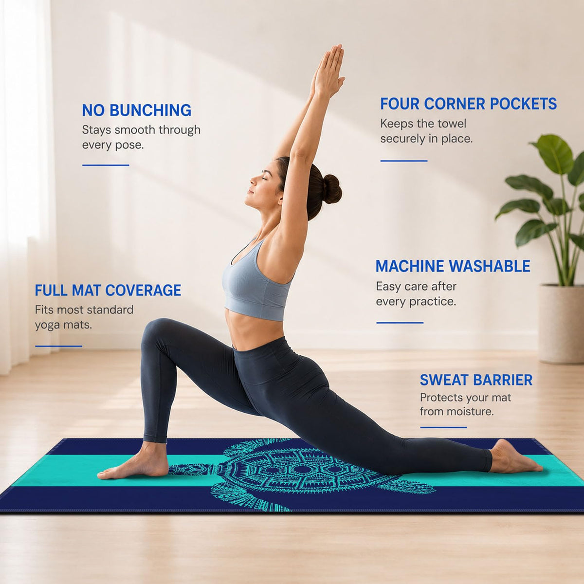 Yoga Mat Towel (Sea Turtle-01 / Small)