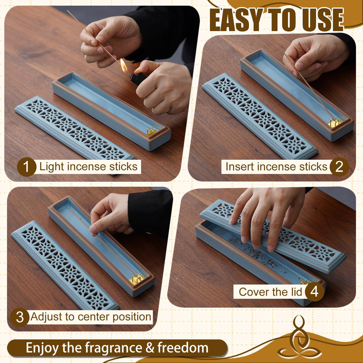 Incense Holder for Sticks (Lever Blue)