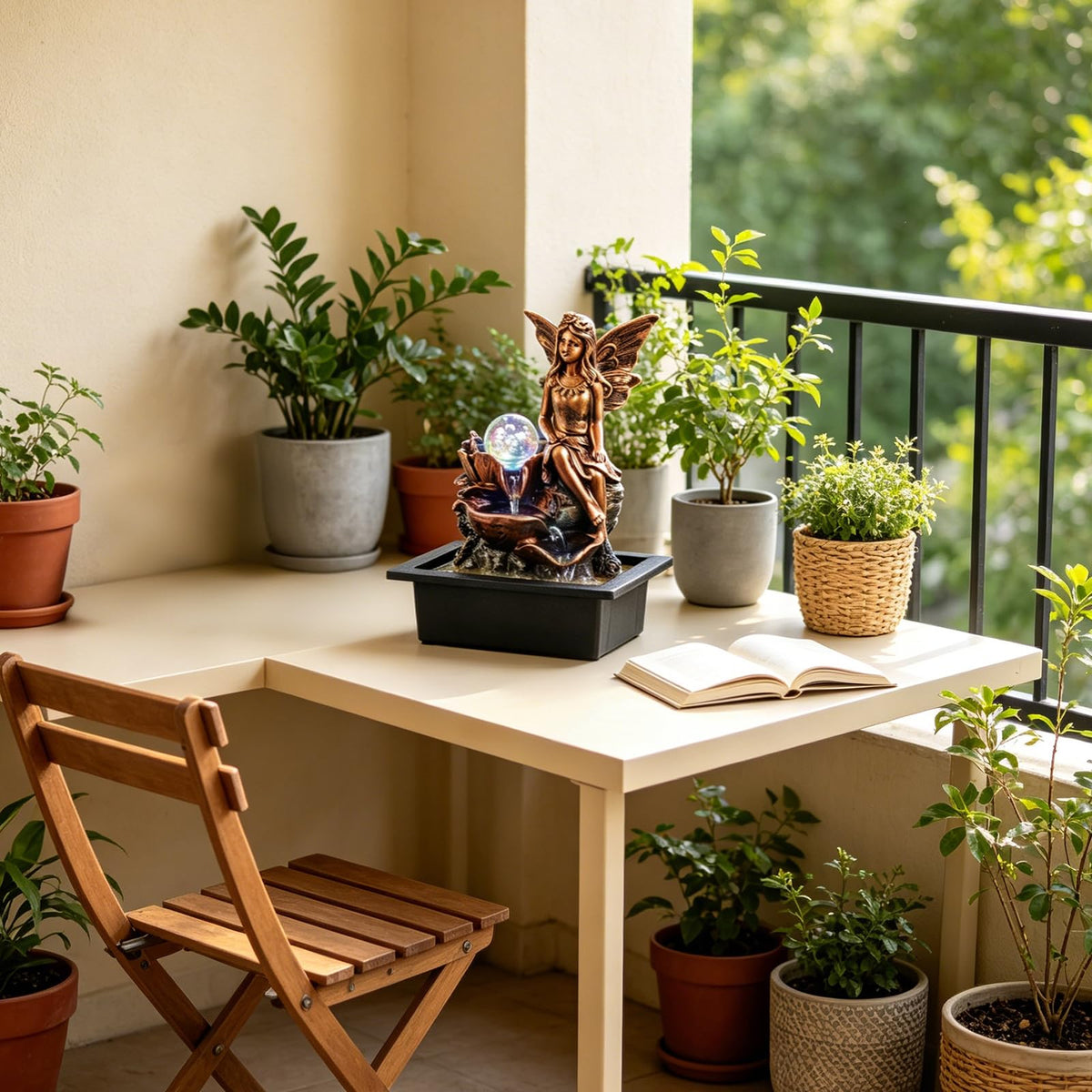 Water Fountain for Indoor Tabletop (fairy statue)