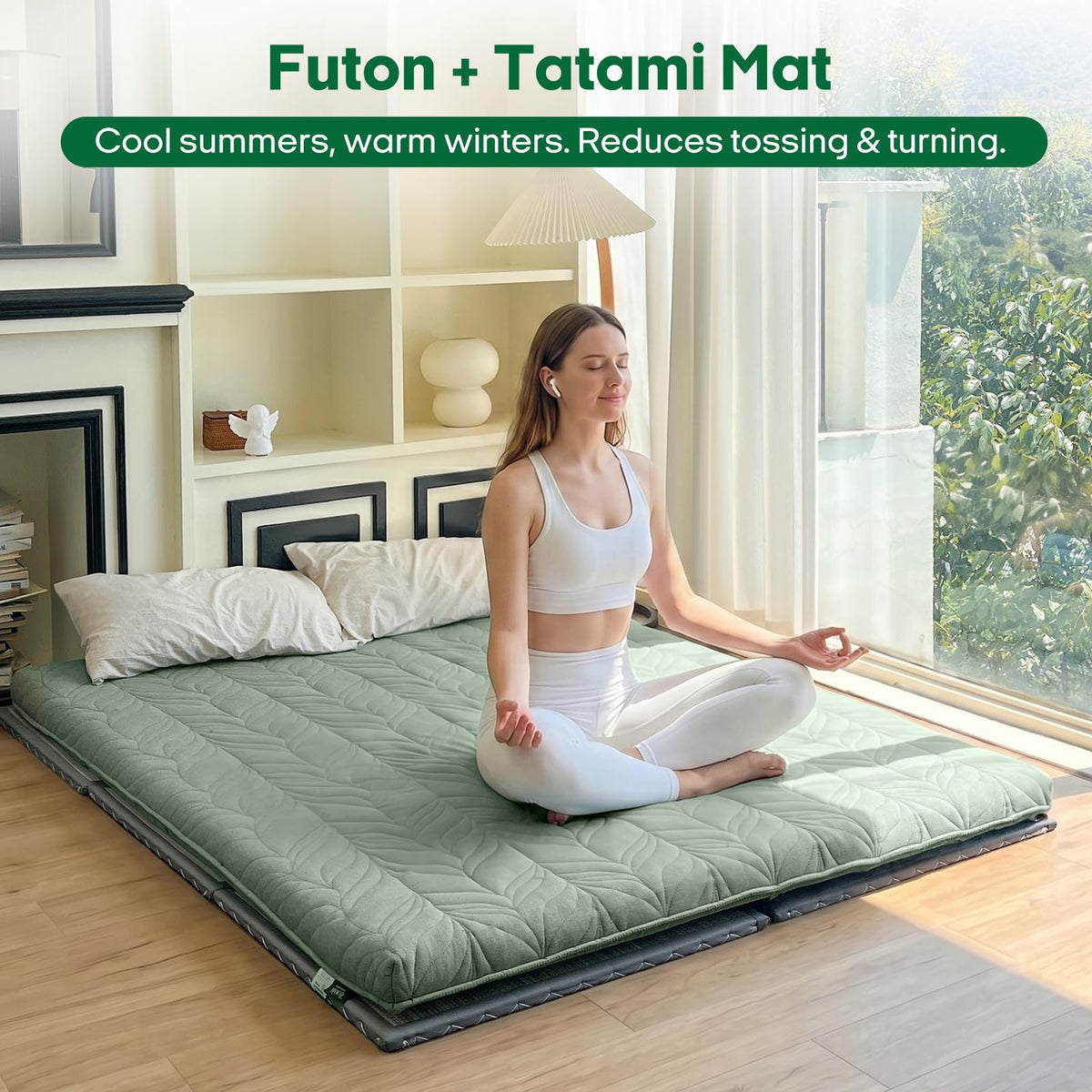 Japanese Tatami Mat (Light Gray / King)