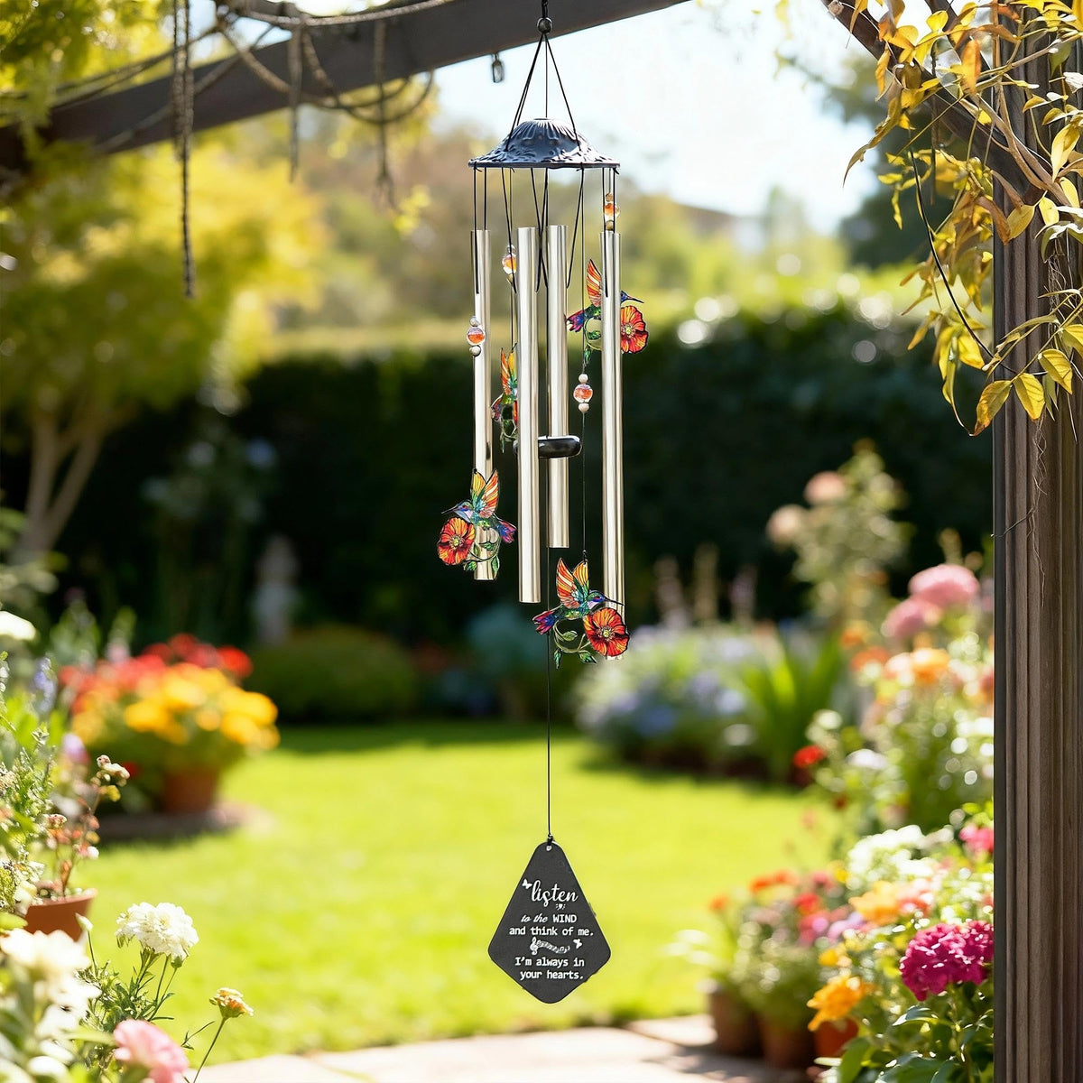 Hummingbird Memorial Wind Chime (Memorial Series – Hummingbird – 34 Inch)