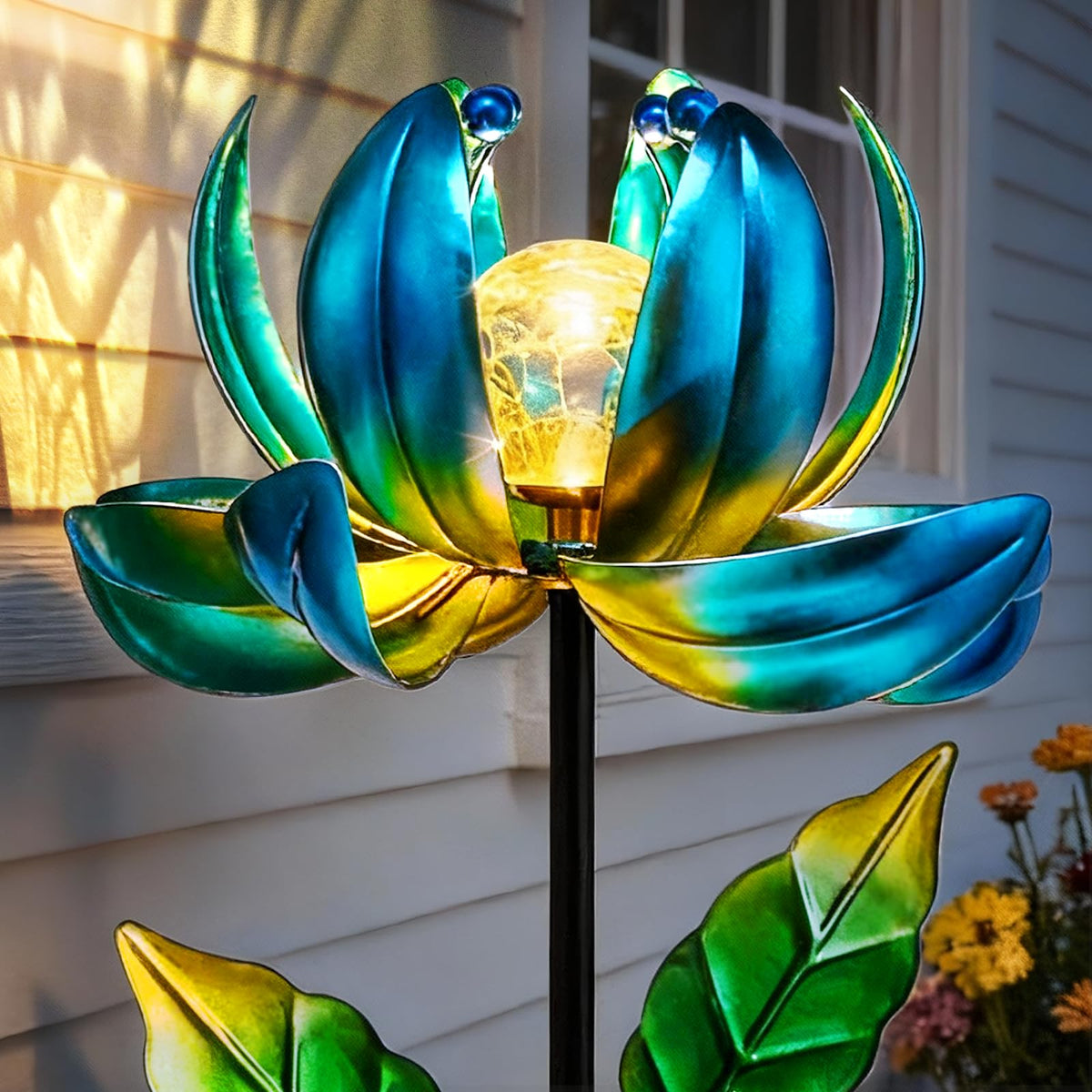 Solar Yard Lights Wind Spinners (Blue-standard)