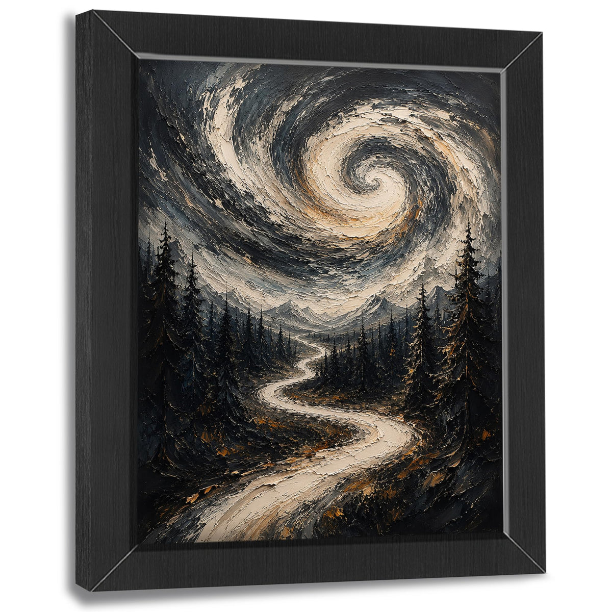 Abstract Forest Decor Wall Art (Wall Art Framed 23 / 16"L x 12"W)