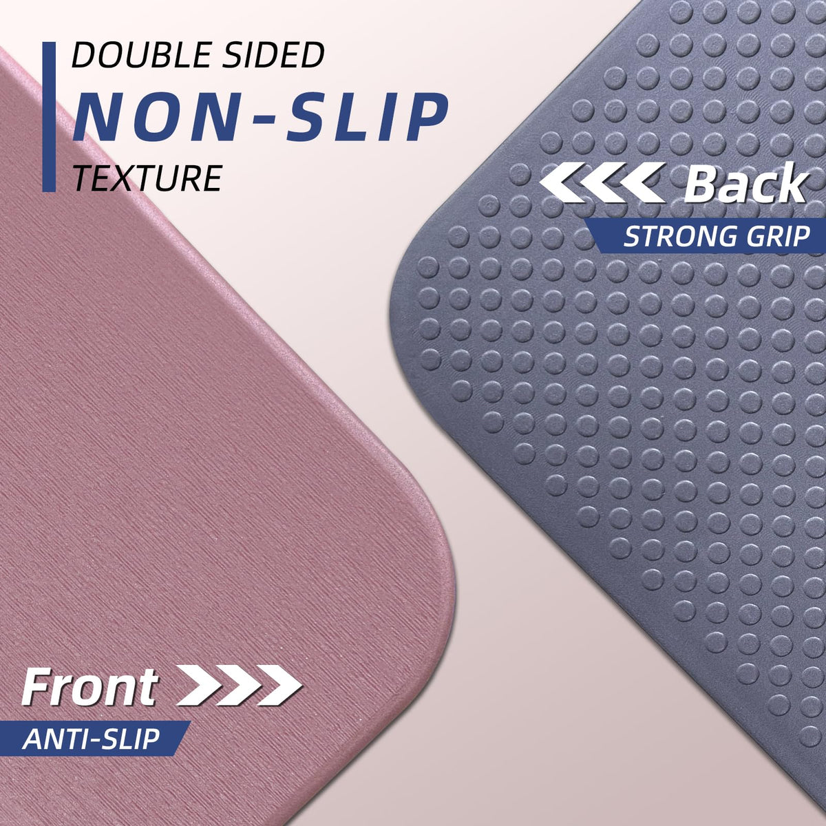 Foldable Yoga Mat 10mm (Dark Pink+Dark Grey)