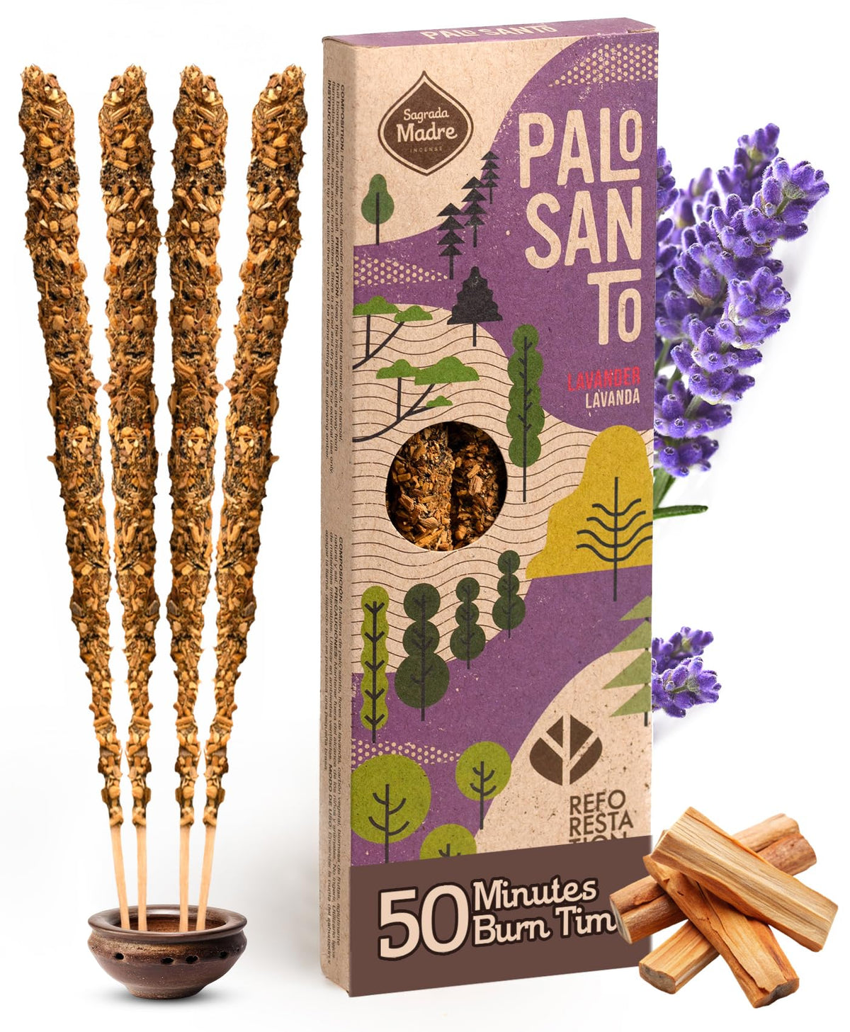 4pcs Wildly Harvested Palo Santo Incense Sticks