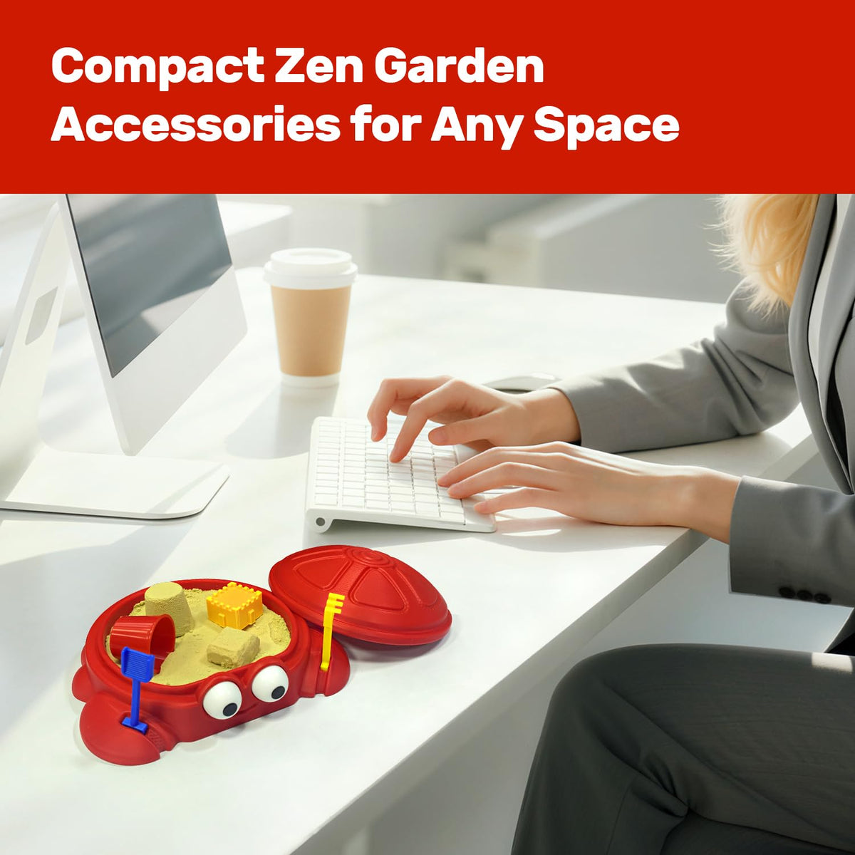 Mini Crab Sandbox Zen Garden for Desk