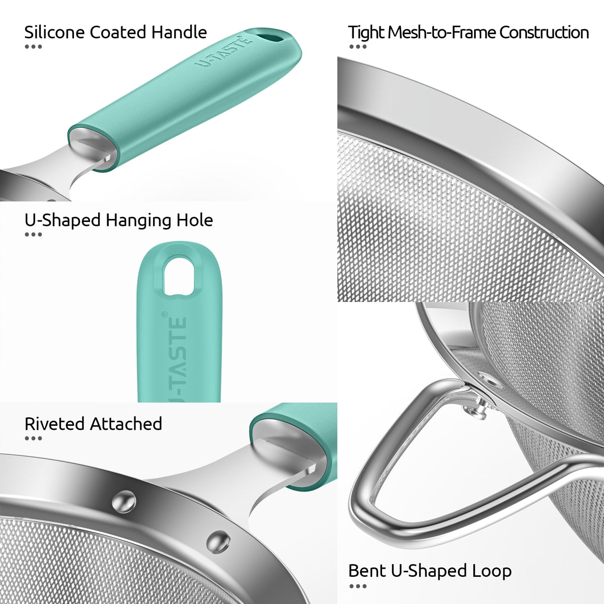 Fine Mesh Strainer (M-4.73in / (1) Aqua Sky)