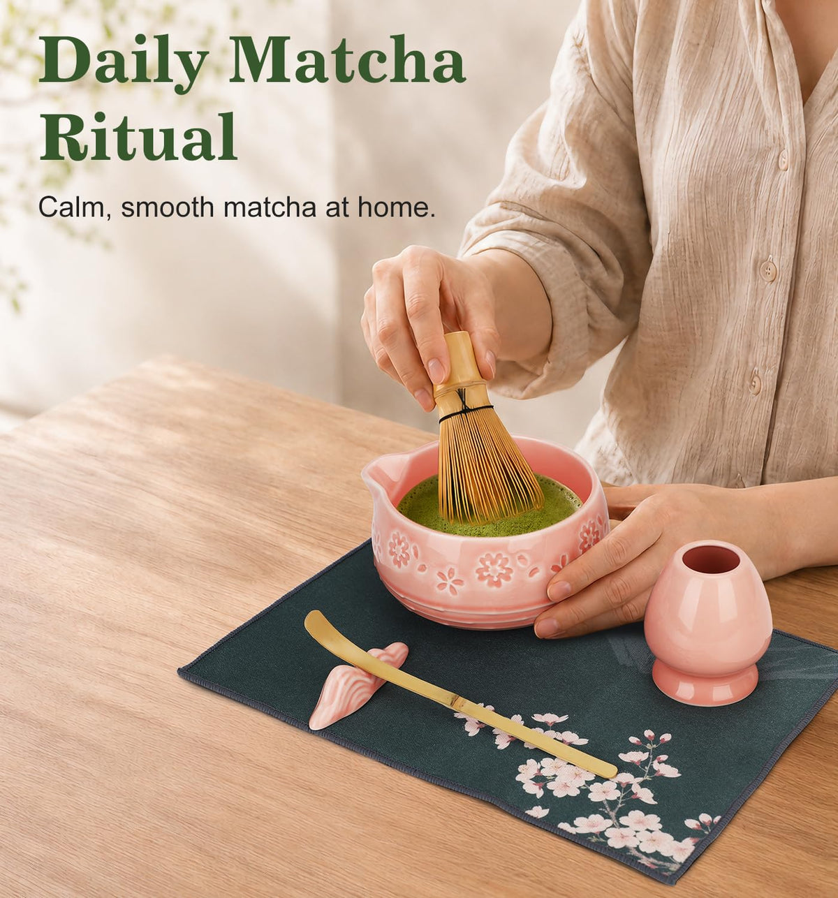 Matcha Whisk Set (Pink)