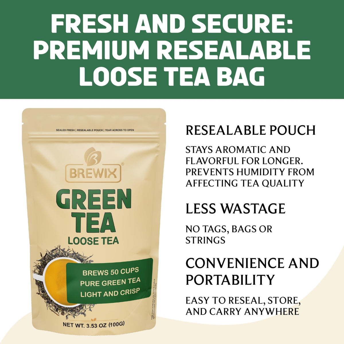 Darjeeling Green Tea Loose Leaf (3.53 Ounce (Pack of 1))