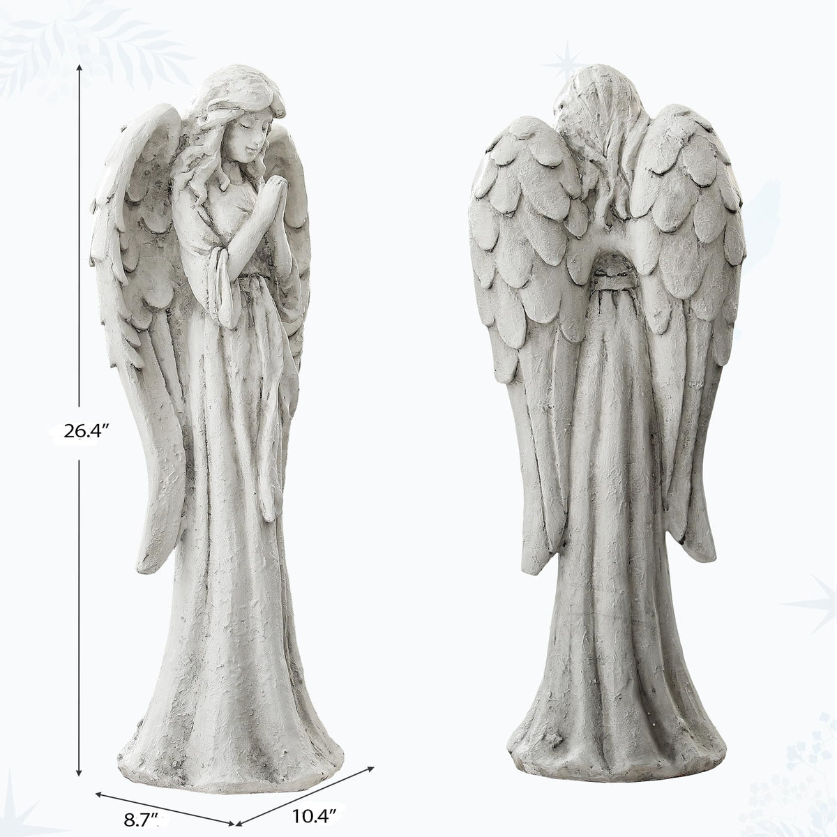 Angel Garden Statues Outdoor (Praying Angel-26.4")