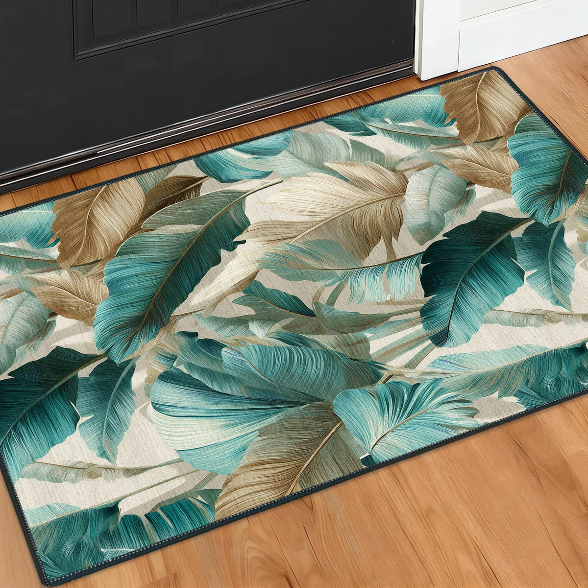 2x3FT Tropical Leaves Area Rug (#18 / 2' x 3' (Rectangular))