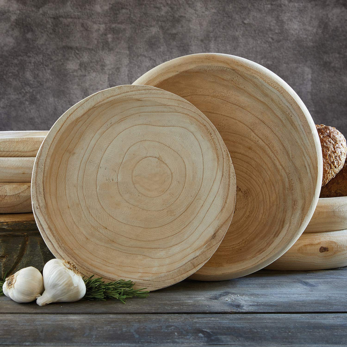 Wood Serving Bowl (11.5" Large / Natural)