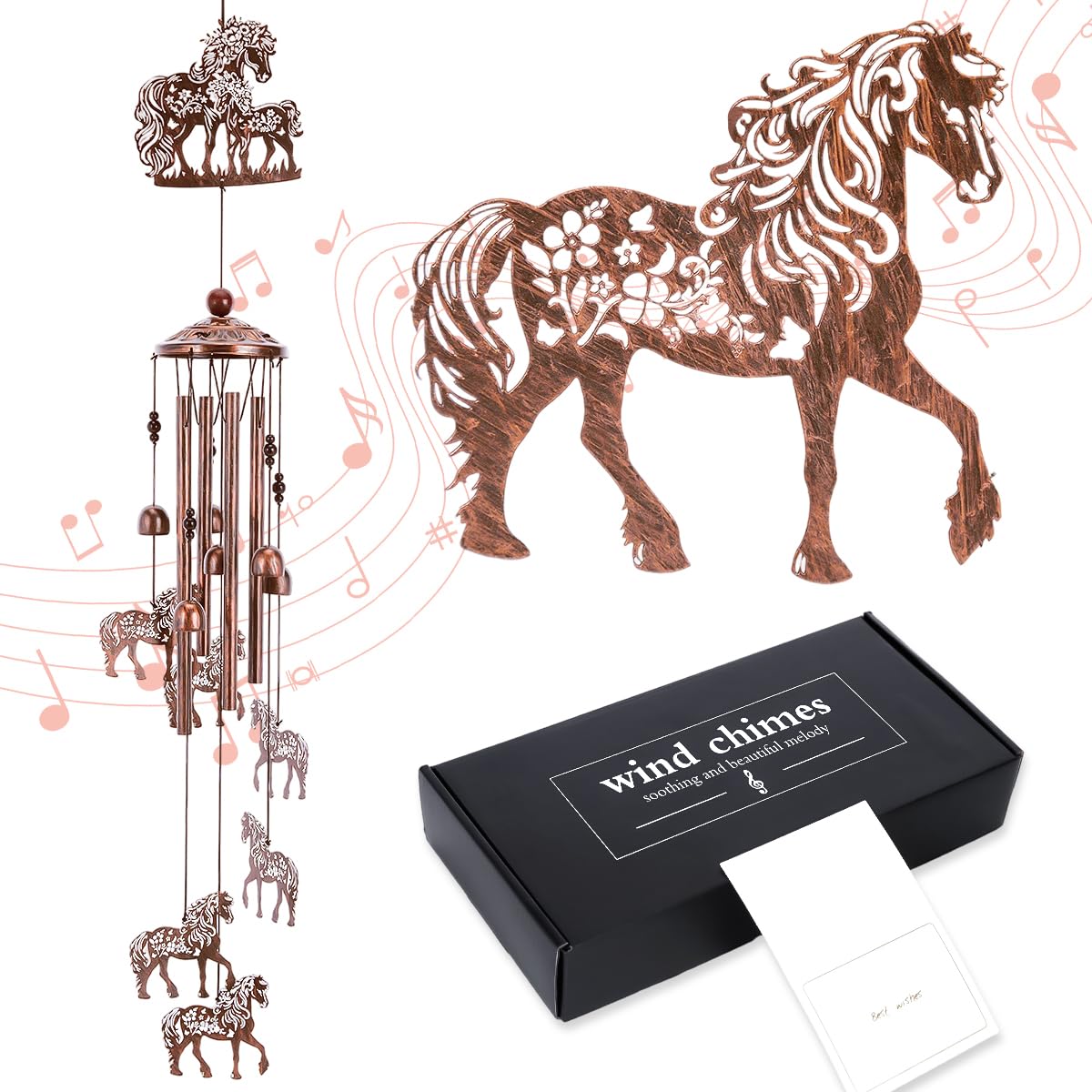 Horse Wind Chimes for Outside (Horse)